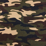 Classic Green Camouflage Cotton Drill Fabric - Army Military Camo 58" - RG93