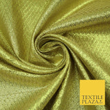 Gold Diamond Pattern Shimmer Metallic Foil Shiny LAME Banarsi Dress Fabric 2277
