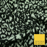 Black Ivory Wild Cheetah Animal Print Soft Rayon Viscose Dress Fabric Craft 2271