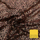 BROWN Premium ROSE GOLD Sequin Dancewear Fabric Spandex Sparkle Dress 1538
