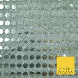 Glitzy 5mm Sequin Hologram Stretch Fabric Shiny Sparkly FancyDress Dance Costume