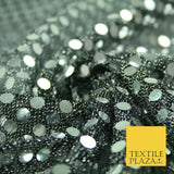 Glitzy 5mm Sequin Hologram Stretch Fabric Shiny Sparkly FancyDress Dance Costume