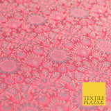 Pink Luxury Flowers PURE Benarsi Brocade Woven Dress Fabric Fancy 1745