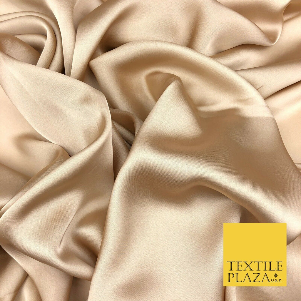 LIGHT GOLD Fine Silky Sateen Georgette Dress Fabric Draping Lining 55" O1162