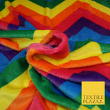 Colourful Rainbow Large Zig Zag SUPER SOFT Printed Cuddle Fleece Blankets 1774
