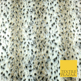 Soft Striped WILD CHEETAH Short Pile Faux Animal Fur Fabric Material 63" 1411