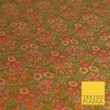 Mustard Luxury Intricate Floral PURE Benarsi Brocade Woven Dress FabricFancy1754