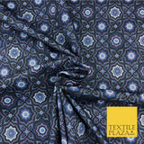 Dark Purple Kaleidoscope Geometric Cotton Print Fabric Dress Craft FD782