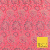 PINK Luxury PURE Benarsi Brocade Woven Dress Fabric Metallic Fancy 1739