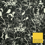New High Quality Floral Flowers Monotone Tropical Printed Georgette Dress Fabric