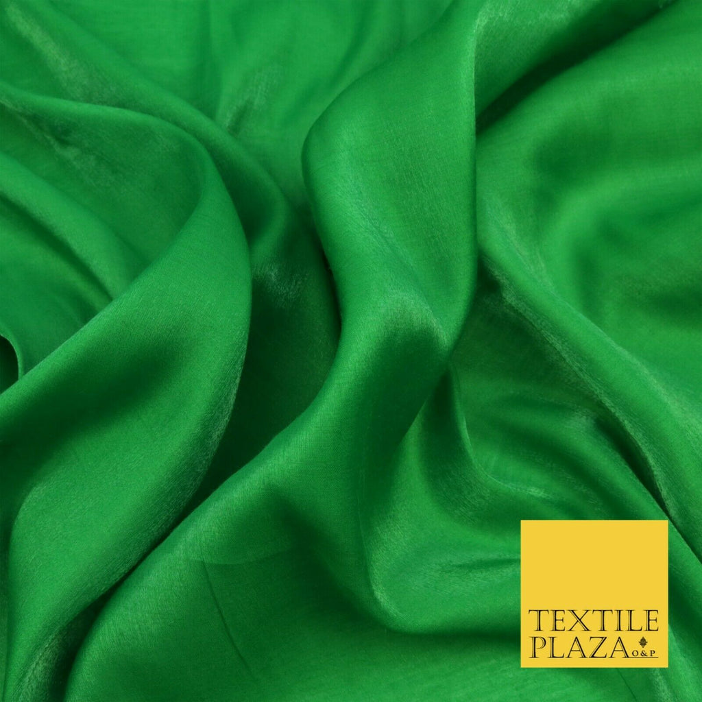 GREEN Soft Smooth Silky Shimmer Polyester Woven Fabric Lining Salwar 44" 1490