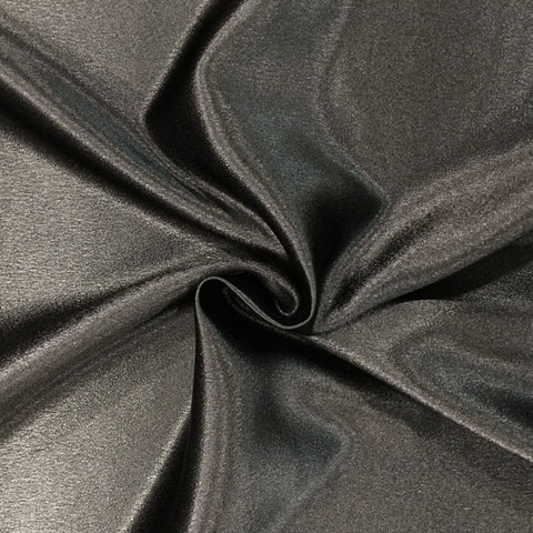 BLACK Luxury Silky Crepe Back Satin- Dress Wedding Prom Bridal 45" - SE98