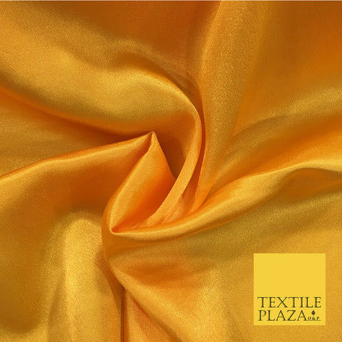 Premium Heavy YELLOW Poly Satin Fabric Material - Dress Wedding Prom Bridal -54"