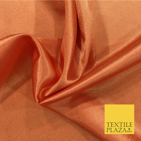 Premium ORANGE Poly Satin Fabric Material - Dress Wedding Prom Bridal 54" SD579