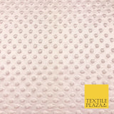 Pink Soft Plush Dimple Fleece Popcorn Embossed Dots Blankets Craft 1063