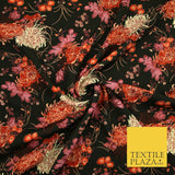 Mix Floral Animal Abstract Printed Fine Crepe Polyester Summer Dress Fabric 58"