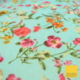 Italian Design Premium Floral Digital Printed Sheer Organza 100%Polyester Fabric