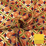 Stone Phulkari Georgette Fancy Colourful Threadwork Diamond Pattern Dress JE311