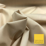 Luxury BEIGE Plain Solid Poly Cotton Fabric Dress Craft 114cm Wide - P951