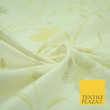 5 Pastel Colours - Floral Printed 100% PURE Dupion Raw Silk Bridal Flower Fabric