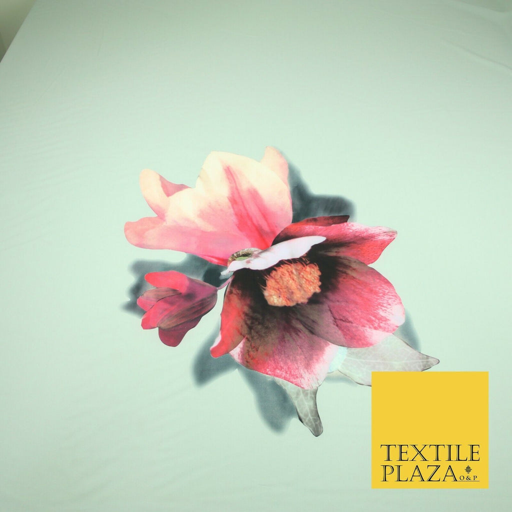 High Quality Large Iris Flower Floral Print Scuba Fabric Stretch Jersey 2829