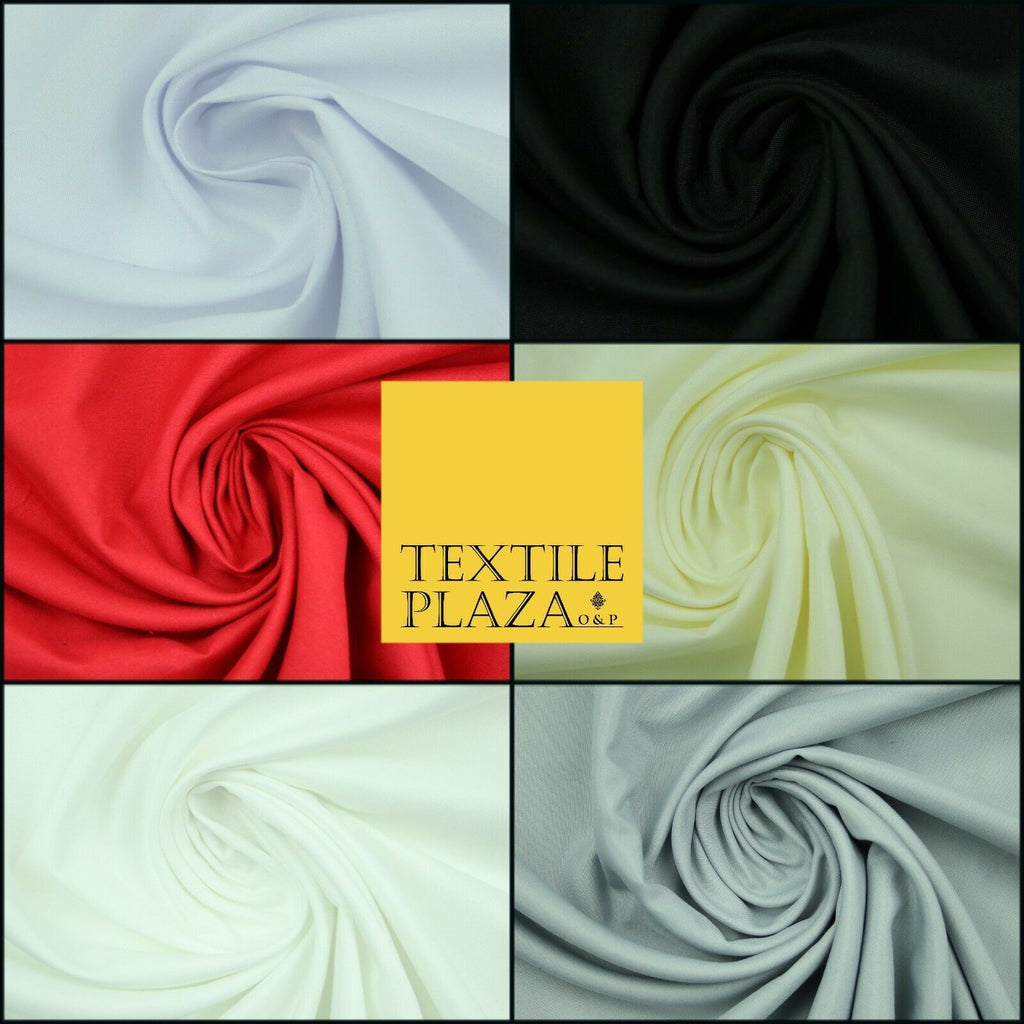 70M ROLL Plain Smooth 100% Polyester 230cm EXTRA WIDE Sheeting Fabric 6 COLOURS