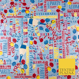 BLUE Party Celebration Balloons PVC VINYL Tablecloth Oilcloth Wipe Clean 1262