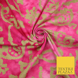 BATIK Tie Dye Bright Colours 100% Cotton Lawn Paisley Print Fashion Fabric Craft