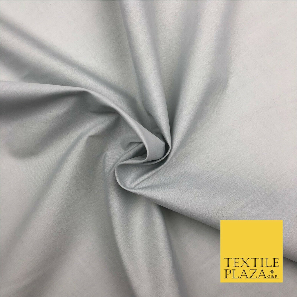 Premium SILVER GREY Plain Poly Cotton Fabric Many Colours Dress Craft OA516