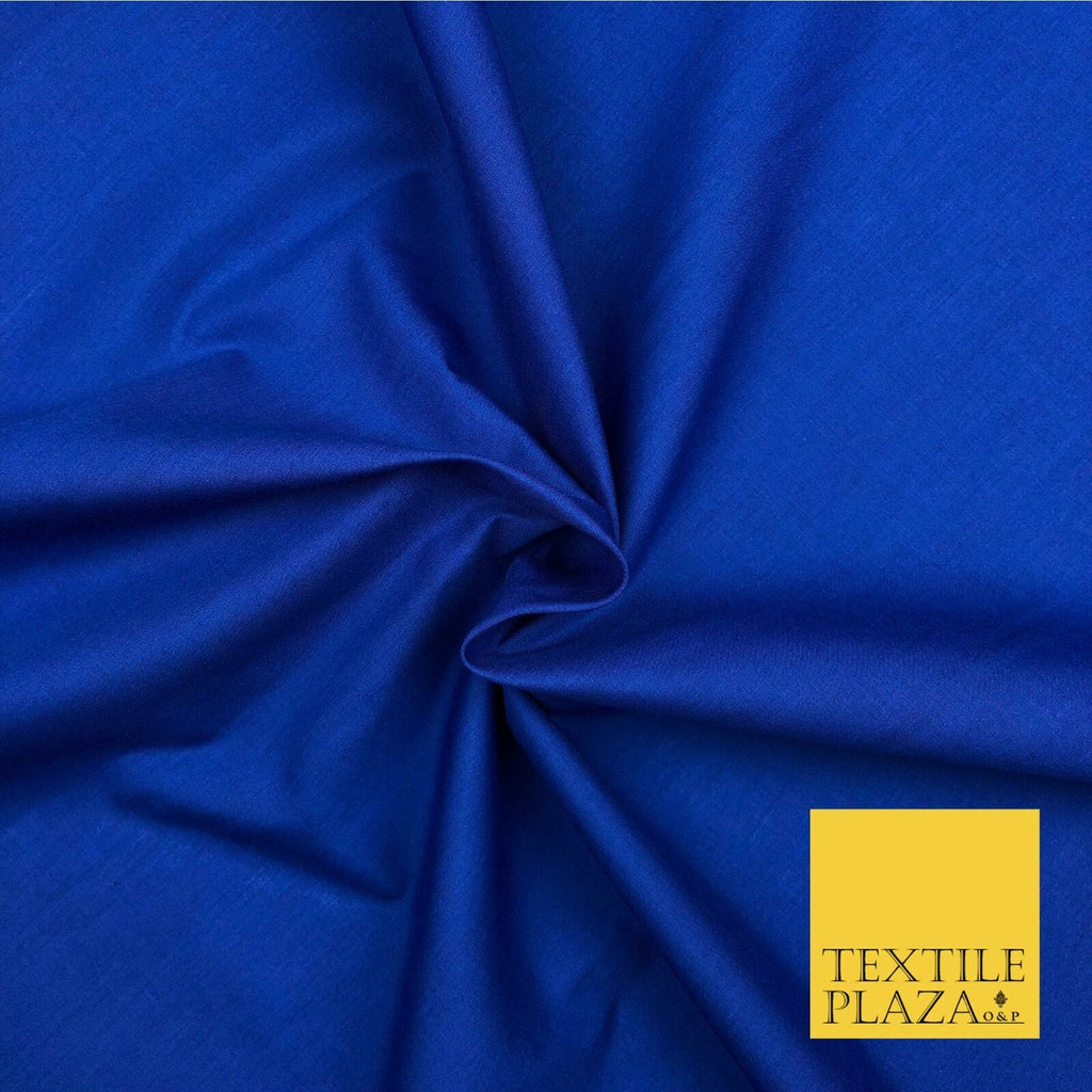 Premium ROYAL BLUE Plain Solid Poly Cotton Fabric Many Colours Dress Craft OA512