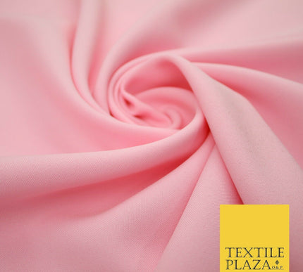 BABY PINK Premium Plain Bi-Stretch Panama Fabric Uniform Suit Trousers 2151