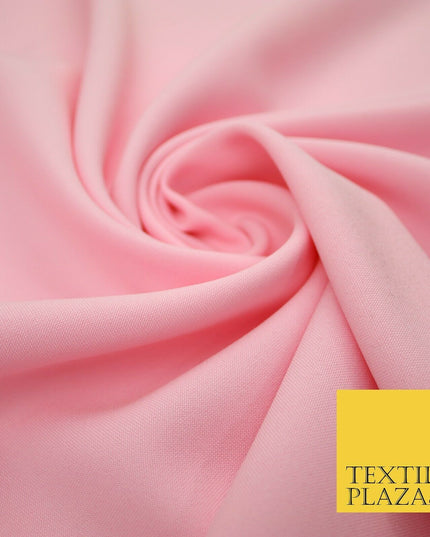 BABY PINK Premium Plain Bi-Stretch Panama Fabric Uniform Suit Trousers 2151