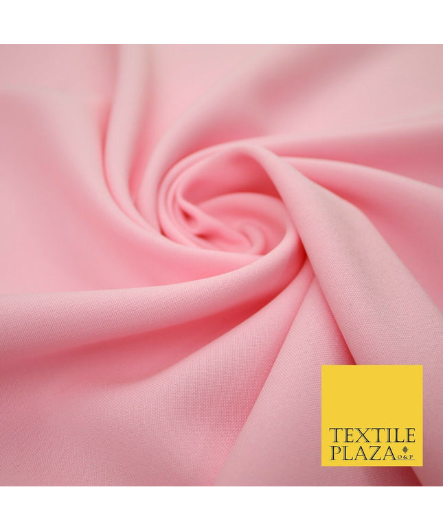 BABY PINK Premium Plain Bi-Stretch Panama Fabric Uniform Suit Trousers 2151