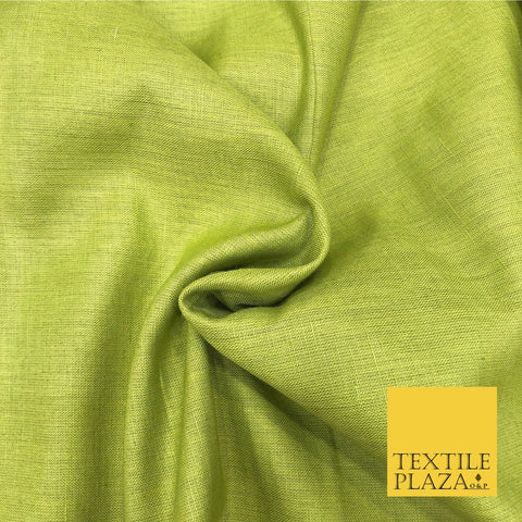 Green Luxury Plain Cotton Linen Fabric - 10 Colours Dress Craft - OG568