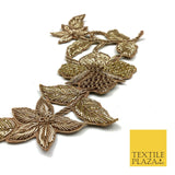 Fancy Flower Branch Embellished Indian Applique Motif Patch Ethnic Zari (X47)
