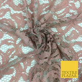 NUDE PEACH SKIN Corded Lace Fabric - Bridal Dress Fancy Cutwork - 58" - GF842