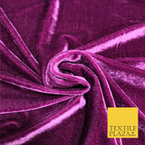 LUXURY Plum High Quality English Plain Velvet Fabric Fashion Dress 58" PD1042