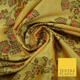 Luxury Floral Benarsi Brocade Woven Fine Dress Indian Faux Raw Silk Fancy Fabric