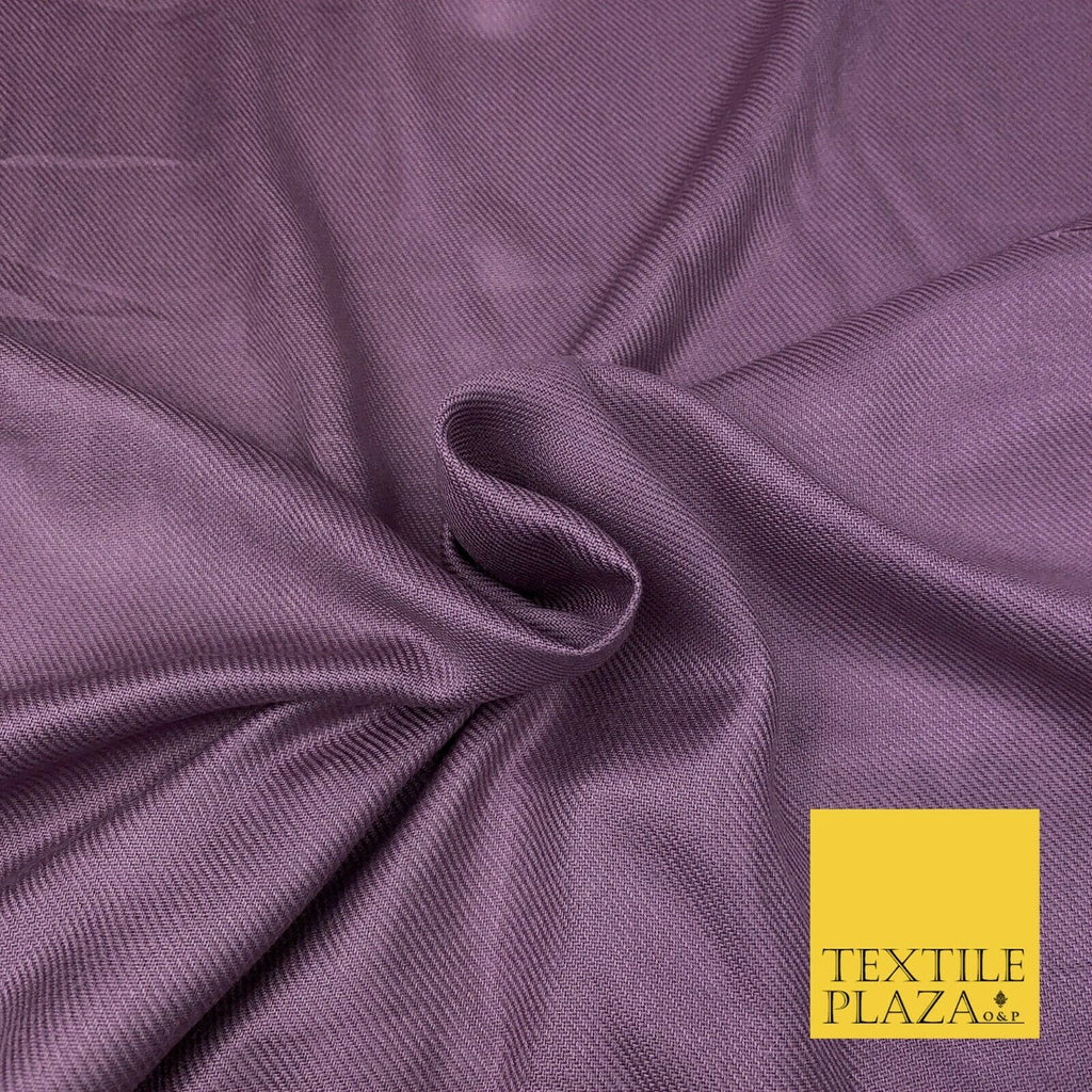 Lilac Mauve Plain Soft Smooth Polyester Twill Garam Dress Fabric Winter 1732