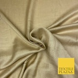 Gold Plain Soft Smooth Polyester Twill Garam Dress Fabric Winter 1730