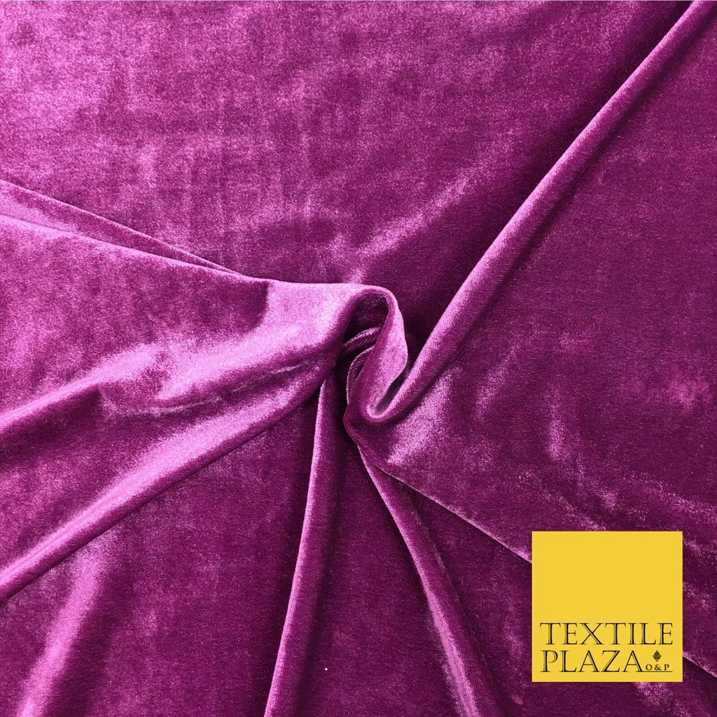 Dusty Pink Soft Plain Velvet Fabric Material - 58" - More Colours PA141