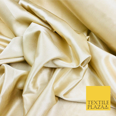 BEIGE LIGHT GOLD Silky Crepe Back Satin- Dress Wedding Prom Bridal 58" - SC489