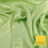 APPLE GREEN Fine Silky Metallic Shimmer Satin Georgette Dress Fabric Drape 1432