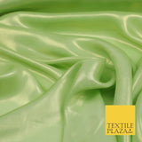 APPLE GREEN Fine Silky Metallic Shimmer Satin Georgette Dress Fabric Drape 1432