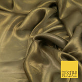 MUSHROOM Fine Silky Metallic Shimmer Satin Georgette Dress Fabric Drape 1430