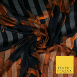 Premium Floral Chain Belt Spotted Stripe Satin Printed Georgette Dress Fabric