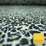 4 Way Stretch Cheetah Print Metallic Dot Jersey Power Net Mesh Dress Fabric 2420