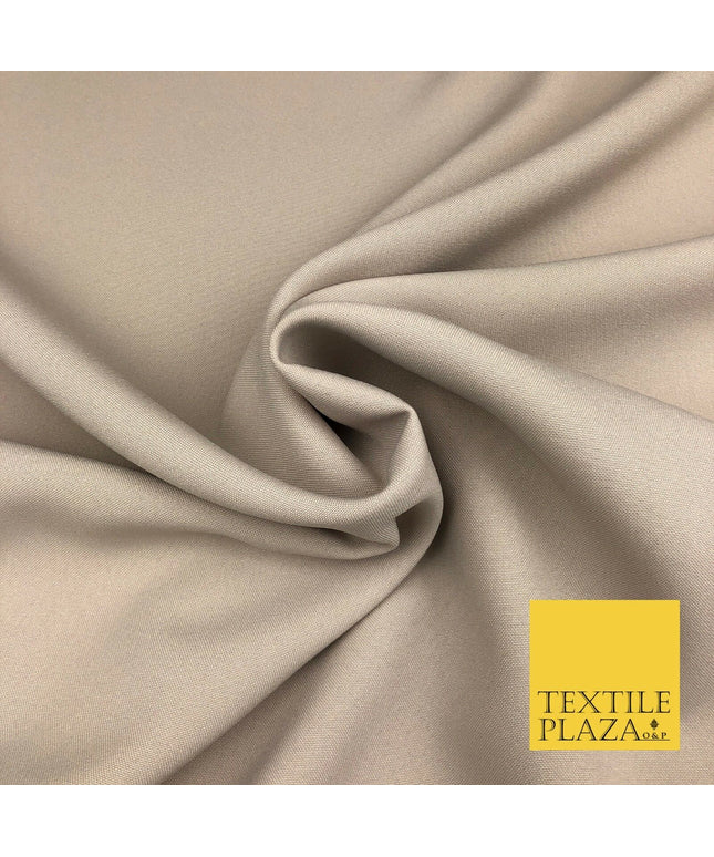 BEIGE Premium Plain Bi-Stretch Fabric - Uniform Suit Trousers 58" SA954