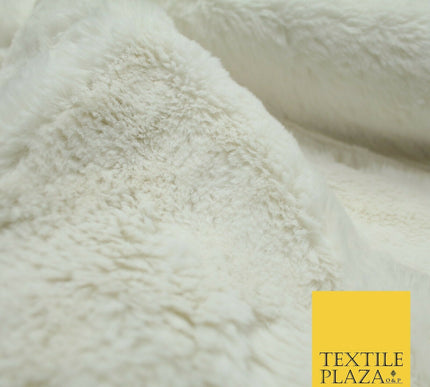 Luxury Super Soft Ivory Plush Suede Backed Short Pile Faux Fur Fabric 1984