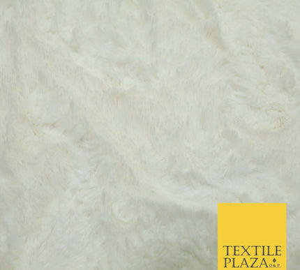 Luxury Super Soft Ivory Plush Suede Backed Short Pile Faux Fur Fabric 1984